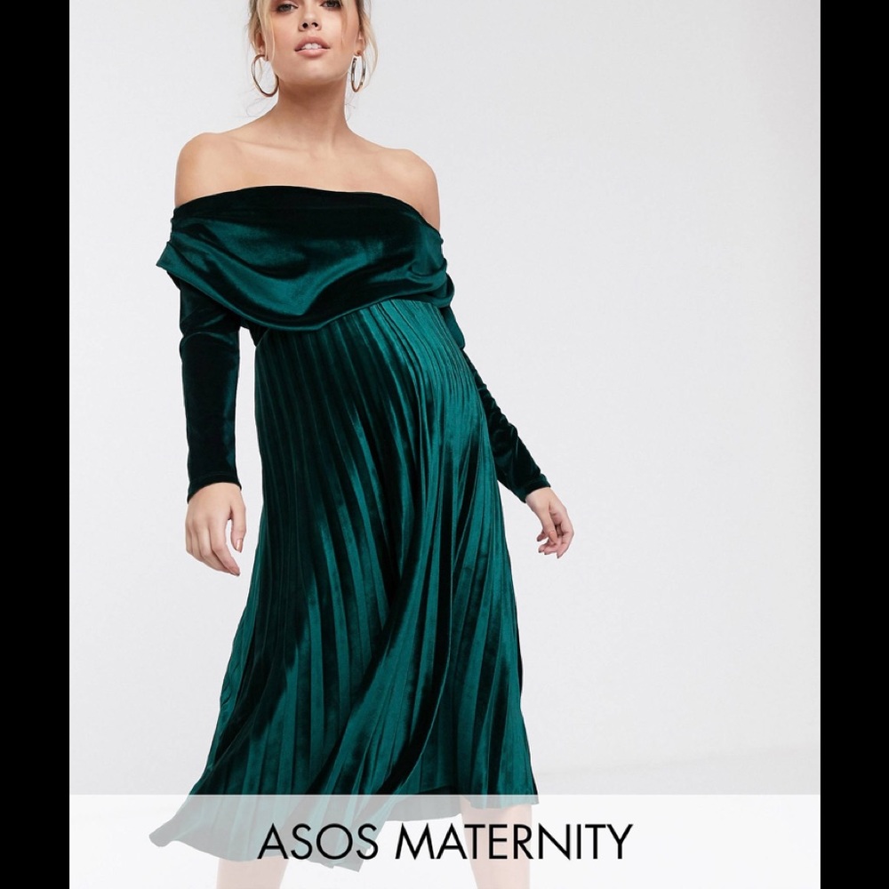 ASOS DESIGN Maternity Velvet Dress